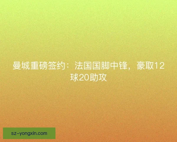 曼城重磅签约:法国国脚中锋,豪取12球20助攻 曼城重磅签约:法国国脚中锋,豪取12球20助攻